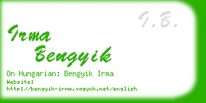 irma bengyik business card